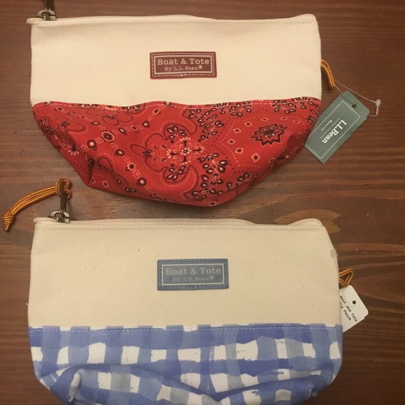 L.L. Bean Bags Ll Bean Canvas Zip Pouches Poshmark